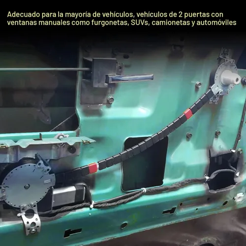 Vista 3 de JDMSPEED Nuevo Kit de conversión universal para elevalunas eléctrico con interruptores, cableado y hardware para camioneta, SUV, furgoneta y coche