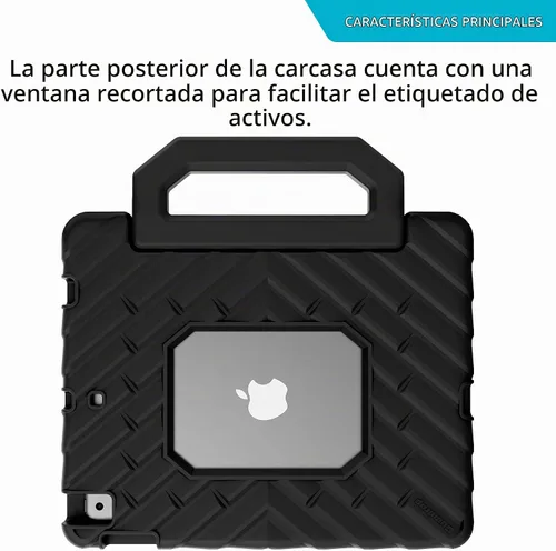 Vista 5 de Gumdrop FoamTech Case for Apple iPad 9th/8th/7th Gen (10.2-inch) - Black Negro