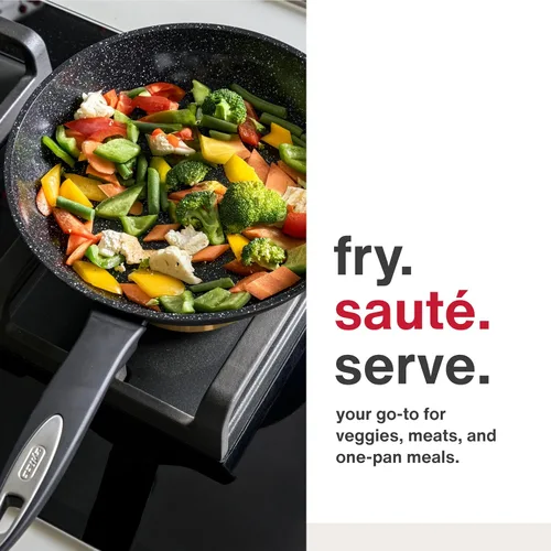 Vista 4 de Zyliss Ultimate Ceramic Cookware - Sartén antiadherente para una preparación saludable de comidas, de calentamiento rápido y fácil de limpiar