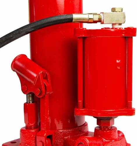 Vista 4 de XtremepowerUS 8 toneladas de capacidad, elevador de motor hidráulico de pistón de brazo largo, rojo, para taller de grúas, capacidad de 8 toneladas