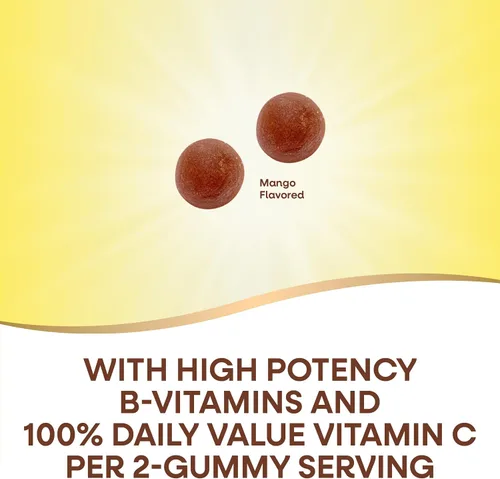 Vista 2 de Nature's Way ¡Alive! Gomitas de complejo de vitamina B, apoyo de energía celular*, 8 vitaminas B, vegetarianas, sabor mango, 60