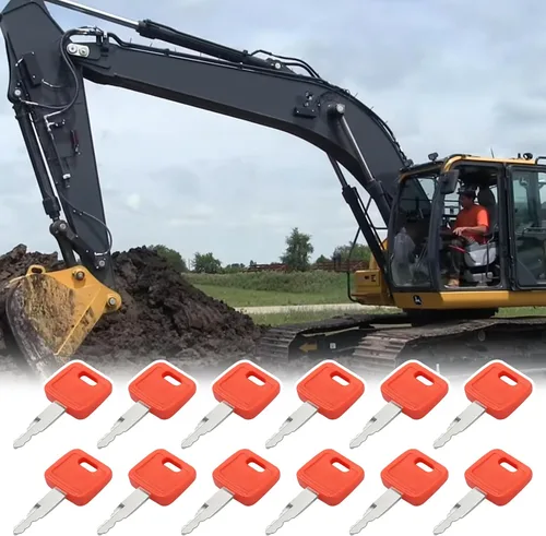 Vista 5 de Llave de encendido para excavadora H800, llaves de encendido para Jo-hn Deere Hita-chi caja excavadora Bulldozer Fiat New Ho-lland AT194969 AT147803
