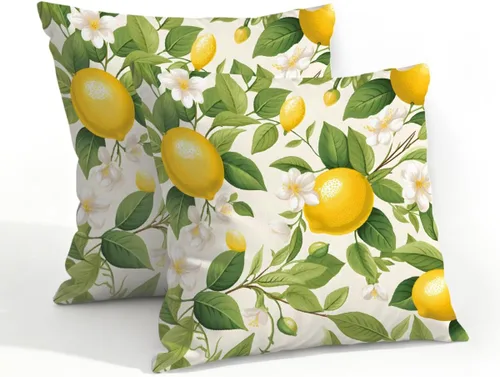 Vista 19 de Juego de 2 fundas de almohada impermeables para exteriores, 16 x 16 pulgadas, fundas de almohada decorativas de patio para muebles de jardín, sofá