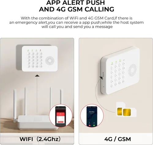 Vista 6 de PGST - Sistema de alarma de seguridad para el hogar, sistemas inalámbricos de seguridad para el hogar con sensor de puerta expandible