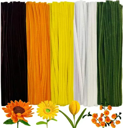 Vista 26 de Limpiapipas pastel, 500 unidades, 10 tallos de chenilla surtidos para manualidades Esquema de color de caramelo de macaron