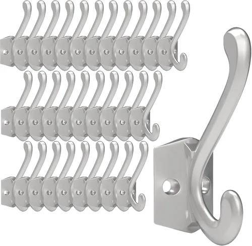Vista 21 de CBWLWJ Paquete de 16 ganchos de pared resistentes para colgar en la pared, para sala de estar, baño, cocina, para abrigo, bolsa, bufanda, toalla