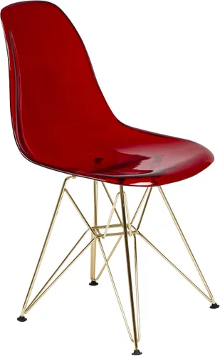 Vista 20 de LeisureMod Sillas de comedor de acrílico con base Eiffel cromada, respaldo ergonómico curvado, juego de 2 sillas laterales ligeras para cocinas