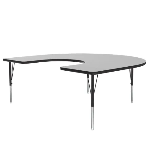 Vista 32 de Correll - Mesa de actividades rectangular Econoline de 30 x 60 pulgadas, parte superior de melamina de granito gris, altura ajustable