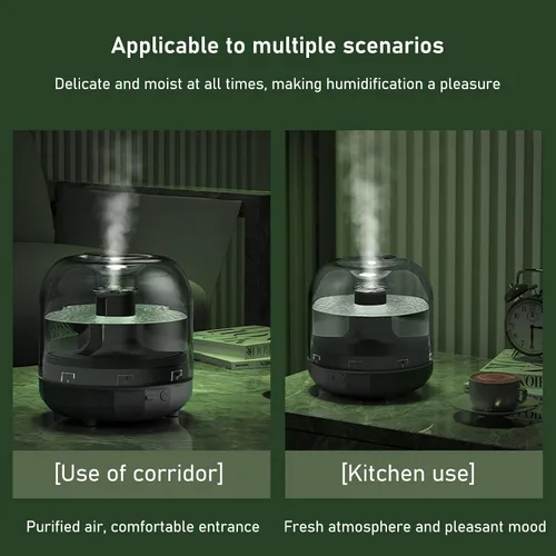 Vista 5 de Mini humidificadores portátiles, 2024 nuevos humidificadores pequeños de niebla fría de 16.9 fl oz para dormitorio, humidificador de escritorio USB