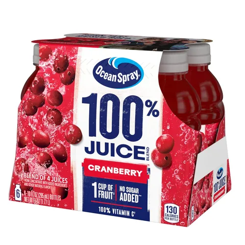 Vista 4 de Ocean Spray® Mezcla de jugo de arándano 100%, 10 onzas líquidas, 6 unidades (paquete de 1)