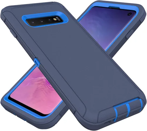 Vista 8 de Funda protectora resistente para Samsung Galaxy S10, resistente a prueba de polvo, a prueba de golpes, protección contra caídas, 3 en 1 para Samsung