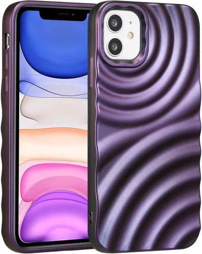 Vista 10 de ZCDAYE Funda diseñada para iPhone 11, bonita funda para teléfono con patrón de desgarrador de agua, tacto sedoso, brillante, elegante, para mujeres