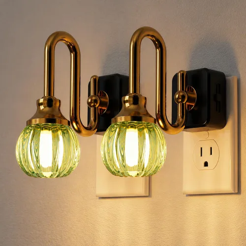 Vista 22 de JandCase Luz Nocturna, Luces Nocturnas Cambiantes de Color Enchufables en la Pared, Luz Nocturna RGB con Sensor de Luz, Luz Nocturna Enchufable