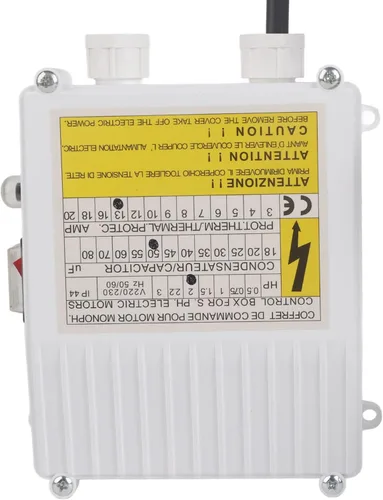 Vista 4 de Caja de control para bombas sumergibles y pozos profundos - Controlador externo (1.5KW, 50uf, 13A, enchufe de EE. UU., 110V)
