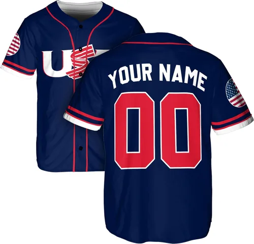 Vista 29 de Camisetas de béisbol personalizadas del mundo 2026, camisetas deportivas personalizadas de uniforme de sóftbol para hombres, mujeres, niños y niñas