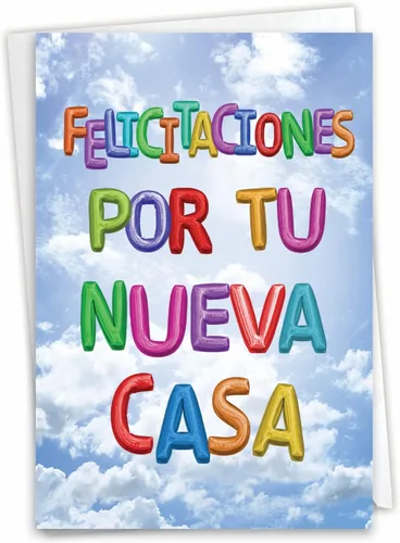 Vista 7 de NobleWorks Tarjeta de felicitación para el nuevo hogar español con sobre de 5 x 7 pulgadas (1 tarjeta) Casa de Playa de tus Ensueño C2422NHG-SL