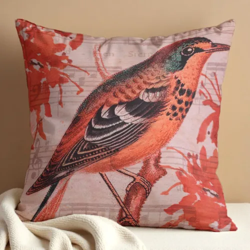 Vista 17 de Decozen Fundas de almohada decorativas con estampado de pájaros con diseño floral para decoración del hogar, sala de estar y dormitorio, funda