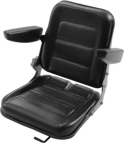 Vista 13 de Asiento universal ajustable para carretilla elevadora, reemplazo de asiento de suspensión completa con cinturón de seguridad para asiento mecánico