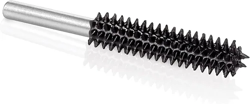 Vista 2 de Kutzall Rebaba cilíndrica extrema, eje de 1⁄8", muy grueso - Accesorio para carpintería para Dremel, Foredom, DeWalt, Milwaukee. carburo