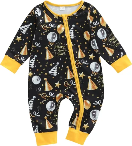 Vista 20 de Mameluco para bebé recién nacido y niña, de 3, 6, 12, 18 meses, ropa de otoño diagonal con cremallera A-Negro