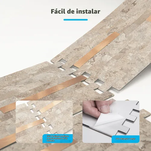 Vista 8 de Art3d Azulejo de piedra sintética para salpicaduras de despegar y pegar, 20 Pizarra cruda