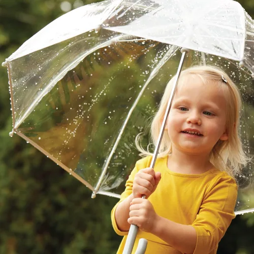 Vista 4 de Totes- Paraguas de burbujas transparente para niños con mango de fácil agarre), 2236BUB