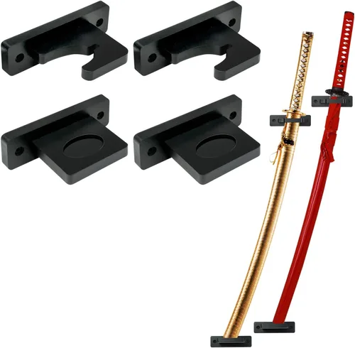 Vista 9 de Soporte vertical de pared Katana ajustable, espada samurái, colección de espadas, exhibición inclinada para cosplay Blade Tanjirou Zoro Wakizashi