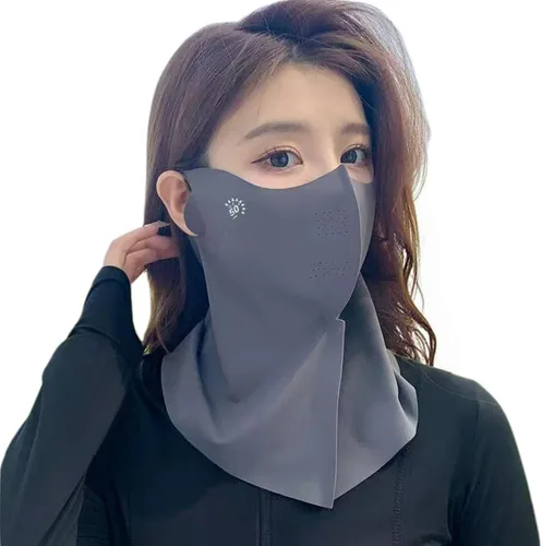 Vista 8 de Summer Cooling Neck Gaiter Face Mask for Women, UPF 50+ UV Protection, Breathable Ice Silk Sun Protection Mask