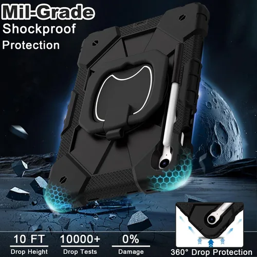 Vista 4 de WESOROL Funda para Samsung Galaxy Tab S10 Lite/S10 FE/S9 FE/S9 10.9/11 pulgadas (2025/2023), Funda para Tableta Galaxy Tab S9 a prueba de golpes