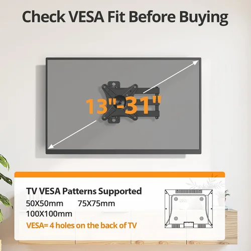 Vista 6 de Monitor Computer Vesa - Soporte de pared para TV de 24 pulgadas para 13-31