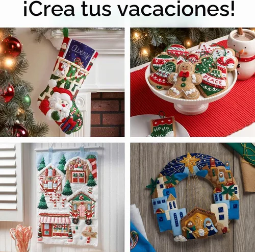 Vista 3 de Bucilla juego de fieltro Aplique Corona, 15 pulgadas Ronda, 86264 Cookies & Candy