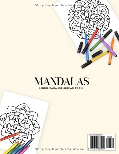 Vista 2 de Mandalas Libro para colorear fácil (Spanish Edition)