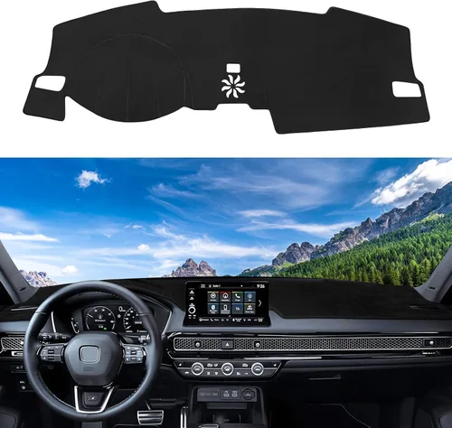 Vista 44 de Tapete de cubierta de salpicadero personalizado para Mazda3 Hatchback, Sedan 2019-2024 2025 2026 (sin HUD), protector antideslizante