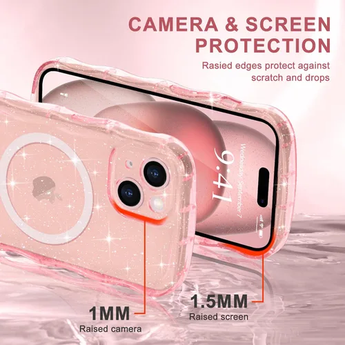 Vista 272 de Pepmune Funda magnética para iPhone 17 Pro Max, color rosa