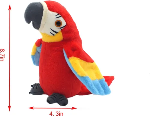 Vista 3 de Vincilee Loro parlante No importa lo que digas, repetirá lo que dices, divertido aprendizaje buen ayudante te trae felicidad, juguetes de loro, loro