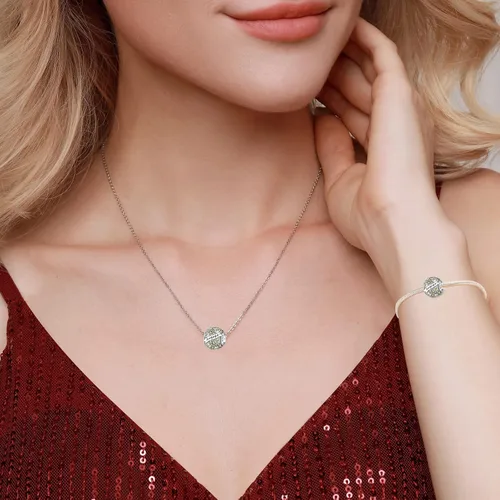 Vista 2 de Tedit Dijes de piedra natal de plata de ley 925, cuentas caladas con corazón de amor para pulseras y collares con circonita cúbica 5A, regalo