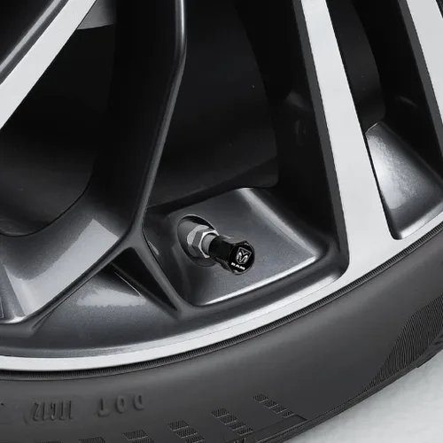 Vista 2 de Dodge RAM - Tapones para válvulas de neumático (5 unidades), color negro