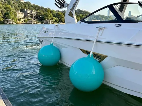 Vista 3 de BABZ - Clásico de 24 pulgadas de diámetro - El parachoques inflable original de guardabarros de barco para acoplamiento, balsa de amarre, marina