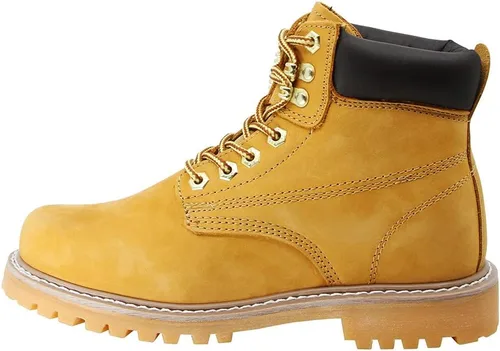 Vista 5 de Cactus Botas de trabajo de construcción de piel de nobuk con aislamiento de puntera suave de 6.0 in, cómodas botas de construcción industrial