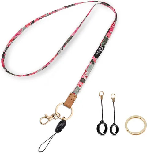 Vista 7 de WK IEASON Correa para el cuello con cordón, llavero para identificación, llavero, tarjeta, teléfono, cámara, soporte para bolígrafos