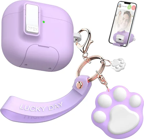 Vista 18 de Funda AirPods Pro de 2ª/1ª generación con kit de limpieza (HaloLock), soporte ajustable antideslizante, revestimiento antihuellas y precisión