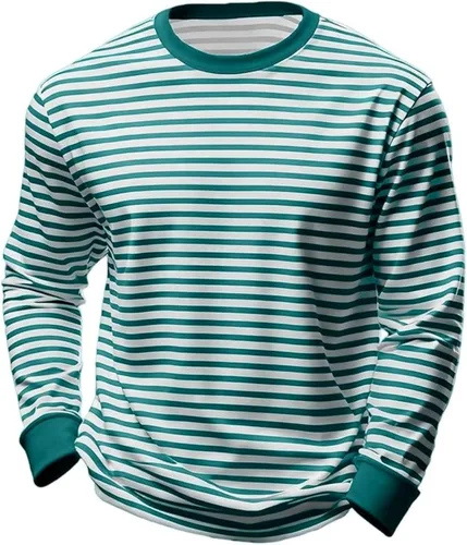 Vista 13 de Camisas a rayas para hombre, manga larga, de gran tamaño, hombros caídos, bloque de color, para trabajo, oficina, uso diario, camiseta básica