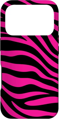 Vista 30 de Zebra Animal Print Pattern Black and Pink Cute Phone Case for iPhone 17