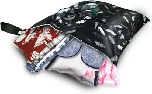 Vista 3 de 2 bolsas impermeables reutilizables para pañales para pañales, ropa de bebé, ropa de gimnasio, bolsas de viaje lavables para playa, piscina, trajes