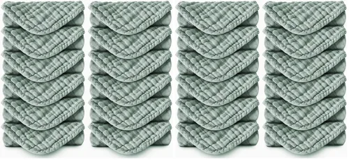 Vista 10 de Paquete de 8 paños grandes para eructos para bebé, 20 x 10 pulgadas, paños para eructos ultra absorbentes, paños de mano, toalla para recién nacido