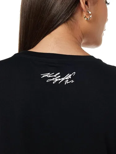Vista 5 de Karl Lagerfeld Paris Camiseta de manga corta con lentejuelas para mujer
