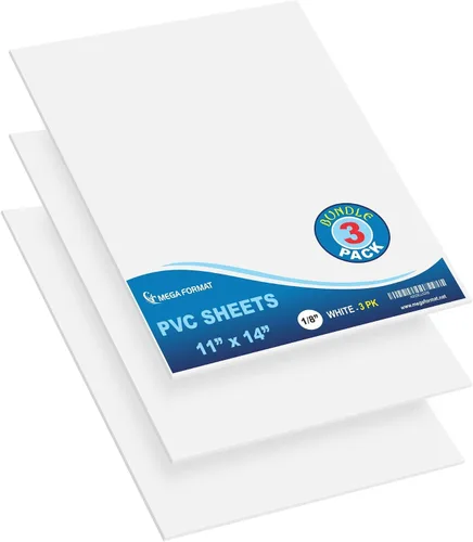 Vista 54 de Mega Format Hojas de plástico de PVC expandido – Hoja negra rígida de 5 x 7 pulgadas para manualidades, señalización y exhibiciones – Sintra Negro