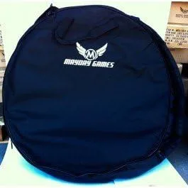 Vista 2 de Mayday Games Estuche de transporte Crokinole, acolchado, discos y bolsa