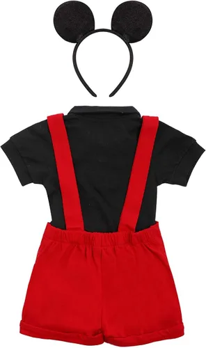 Vista 2 de IBTOM CASTLE Gentleman - Conjunto formal de primer cumpleaños con orejas de ratón para bebés y niños, para Halloween
