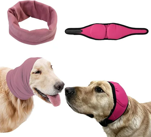 Vista 13 de Orejas silenciosas para perros que ladran la ansiedad, fundas para orejas de perro, redecilla para ruido Negro & blanco